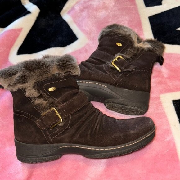 Denver Hayes Dark Brown Fur-Lined Winter Boots - Picture 1 of 6